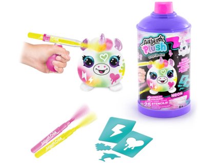 EP Line Airbrush Neon Mini překvapení set plyšák k vybarvení 6 druhů