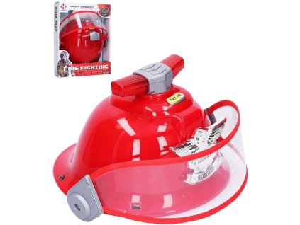 Přilba hasičská dětská helma s efekty na baterie Světlo Zvuk
