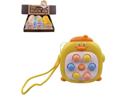 Hra baby kačer vyskakovací zvířátka s poutkem 3 barvy