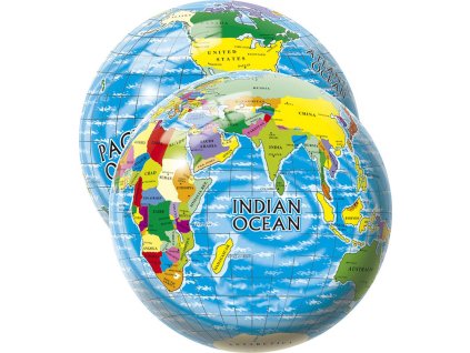 Míč mapa světa s potiskem Zeměkoule 23cm globus