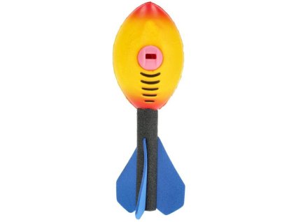 MEGA CREATIVE Raketa šipka soft pěnová házecí pískací 2 barvy