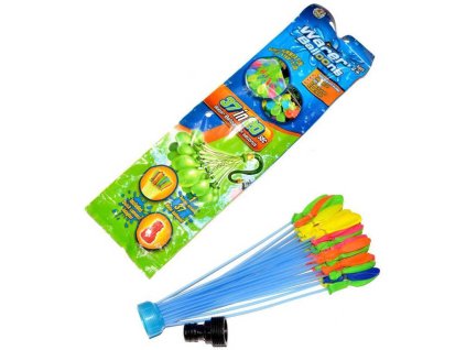 Balónky malé vodní bomby set 37ks 1 svazek různé barvy