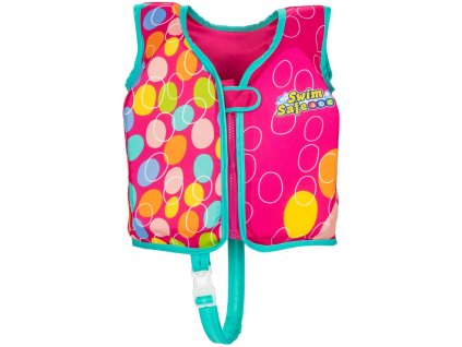 BESTWAY Vesta plavecká textilní s plováky růžová do vody 32177