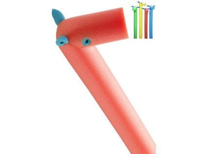 MATUŠKA-DENA Vodní nudle pískací Koník 1450mm pěnová trubice 4 barvy