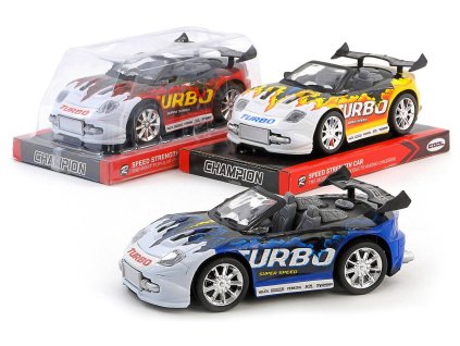 Auto Turbo sportovní závodní na setrvačník závodnička 3 druhy