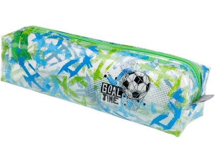 Pouzdro na pera a drobnosti Goal Time průhledný penál Fotbal