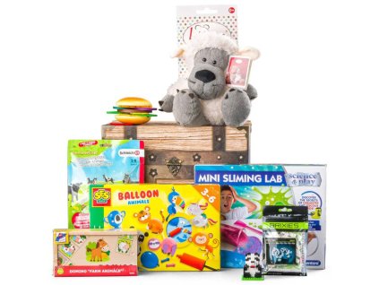 Truhla plná hraček Charlie dětské hračky velká sada mix 7ks