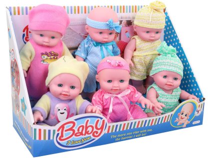 Miminko v oblečku panenka plastová 24cm 6 druhů