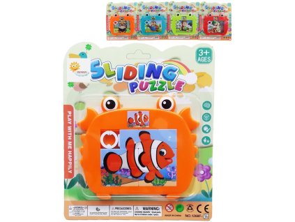 Hra hlavolam přesouvačka krab mořská zvířátka plast 8 druhů