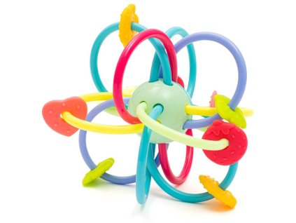 BABY MIX Kousátko s chrastítkem silikonové pro miminko