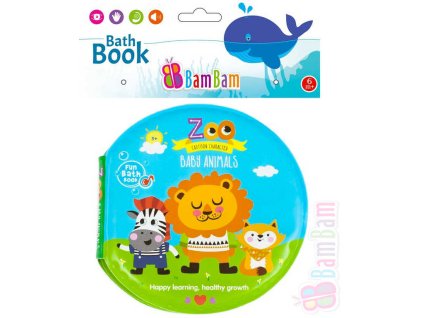 BAM BAM Baby knížečka do vody na koupání zvířátka ZOO plast