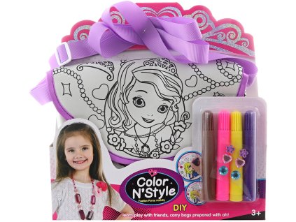 Kabelka malovací vybarvovací princezna kreativní set s fixami