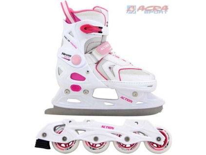 ACRA Brusle dívčí s vyměnitelnými podvozky 2 v 1 vel. 33-36