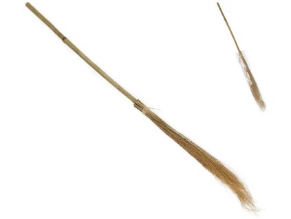 KARNEVAL Koště čarodějnické 95cm bambus *KARNEVALOVÝ DOPLNĚK*