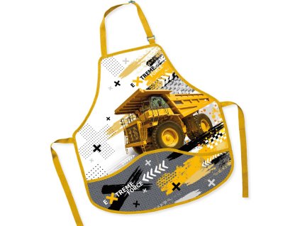 Zástěra dětská Nákladní auto 50x55cm na výtvarnou výchovu