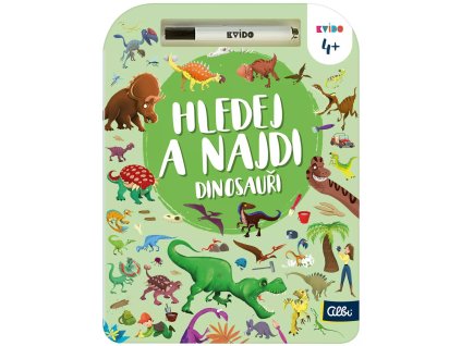 ALBI HRA Kvído Hledej a najdi: Dinosauři set s fixem