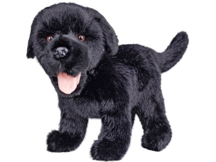 PLYŠ Pes labrador 23cm černý stojící *PLYŠOVÉ HRAČKY*