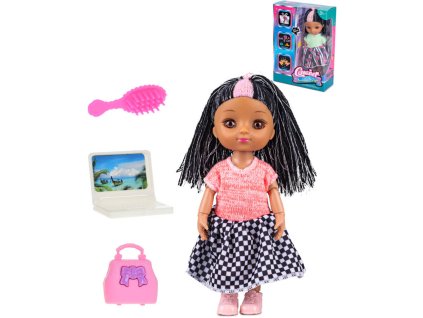 Panenka fashion 16cm herní set s notebookem a doplňky 2 barvy