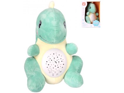 PLYŠ Dinosaurus projektor noční obloha na baterie pro miminko Světlo Zvuk