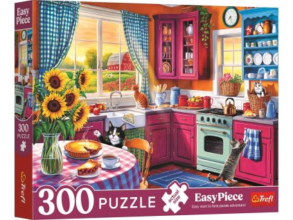 TREFL PUZZLE Easy Piece Ráno v kuchyni 60x40cm 300 dílků skládačka