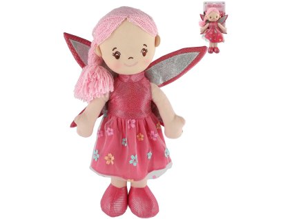 Panenka soft hadrová víla Pivoňka 40cm látková měkké tělo s křídly