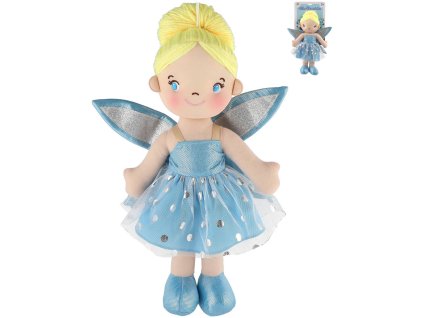 Panenka soft hadrová víla Pomněnka 40cm látková měkké tělo s křídly
