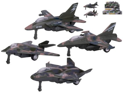 Letadlo army vojenské kovový stíhací letoun zpětný chod 6 druhů