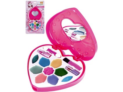 Make-up Beauted dětská sada líčidel šminky se zrcátkem paletka srdce