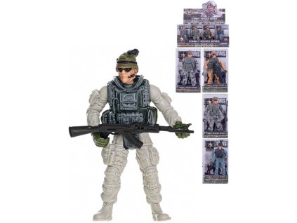 Voják kloubový se zbraní 10cm akční figurka speciální jednotky 4 druhy