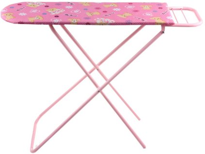 Prkno žehlicí dětské skládací kovové růžové potisk pejsci