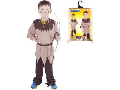 KARNEVAL Šaty INDIÁN vel.S (110-116 cm) 4-6 let KOSTÝM