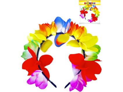 KARNEVAL Čelenka květinová Hawaii dospělá KARNEVALOVÝ DOPLNĚK