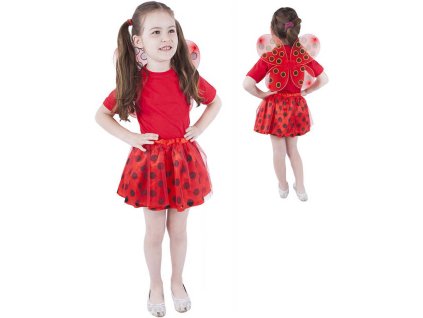 KARNEVAL Sukýnka TUTU beruška s křídly (104-150 cm) 3-10 let KOSTÝM