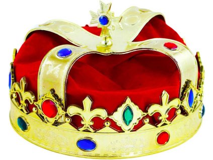 KARNEVAL Koruna královská zlatá plastová KARNEVALOVÝ DOPLNĚK