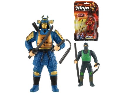 Figurka akční bojovník ninja set se zbraněmi různé druhy plast