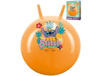 JOHN Míč skákací Stitch 50cm oranžové dětské hopsadlo s držadly