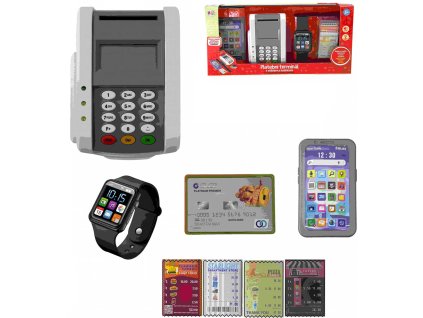 PLEJO Platební terminál set s mobilem a hodinkami na baterie Světlo Zvuk
