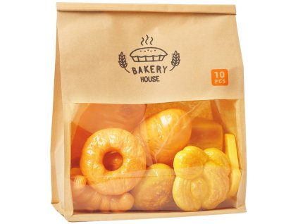 PLEJO Pekařství makety potravin čerstvé pečivo v sáčku set 10ks plast