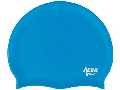 ACRA Čepice plavecká koupací silikonová do vody světle modrá