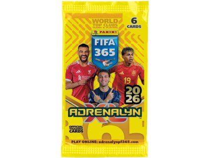 PANINI FIFA 365 2025/2026 Sběratelské karty 6ks Adrenalyn XL booster