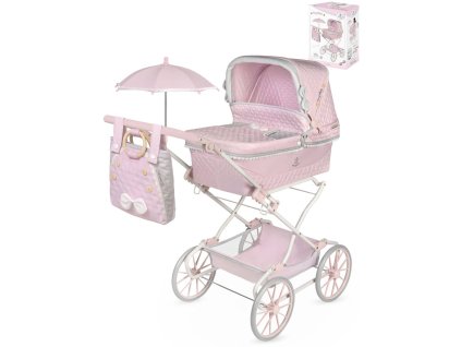 DECUEVAS Kočárek Reborn 2025 skládací s taškou pro panenku miminko