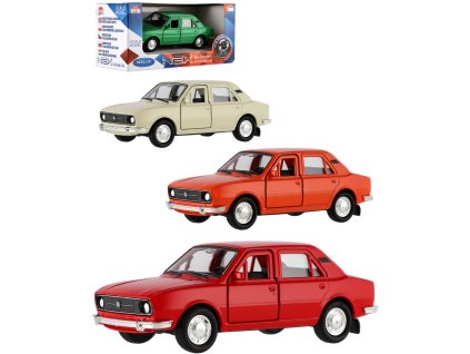 WELLY Auto model Škoda 105L kov 11cm volný chod 1:34-9 4 barvy