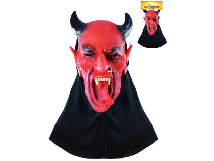 KARNEVAL Maska čerta vypláznutý jazyk *KARNEVALOVÝ DOPLNĚK*