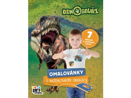 JIRI MODELS Omalovánky s nažehlovacími obrázky Dinosauři