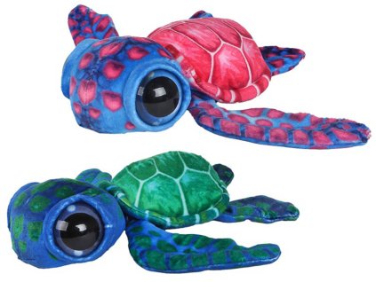 PLYŠ Želva 18cm velké oči 2 barvy *PLYŠOVÉ HRAČKY*