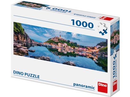 DINO Puzzle panoramatické 1000 dílků Ostrov Krk 95x33cm skládačka