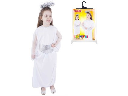 KARNEVAL Šaty anděl vel. S (110-116 cm) 4-6 let KOSTÝM