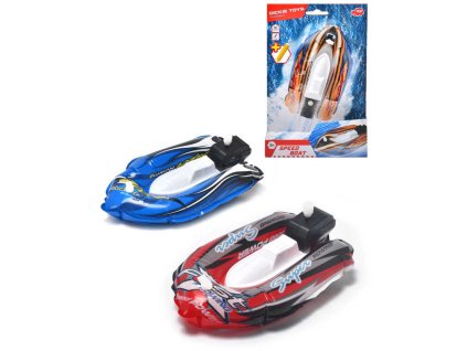 DICKIE Člun Speed Boat 15cm navíjecí motor nafukovací do vody 2 barvy