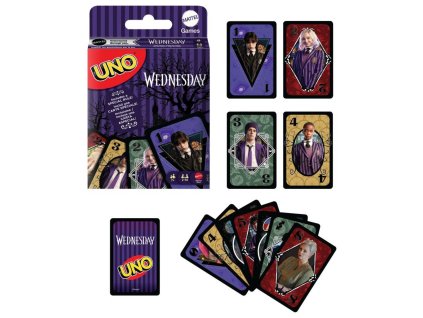MATTEL Uno karty Wendesday