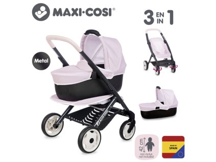 SMOBY Maxi-Cosi Kombinovaný kočárek pro panenky růžový